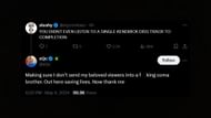 xQc further stated the reason behind not listening to Kendrick's song (Image via @xQc/X)